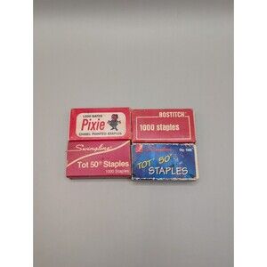 Vintage Lot Staples 4 boxes for Mini Staplers Swingline Tot Cub Bates Pixie
